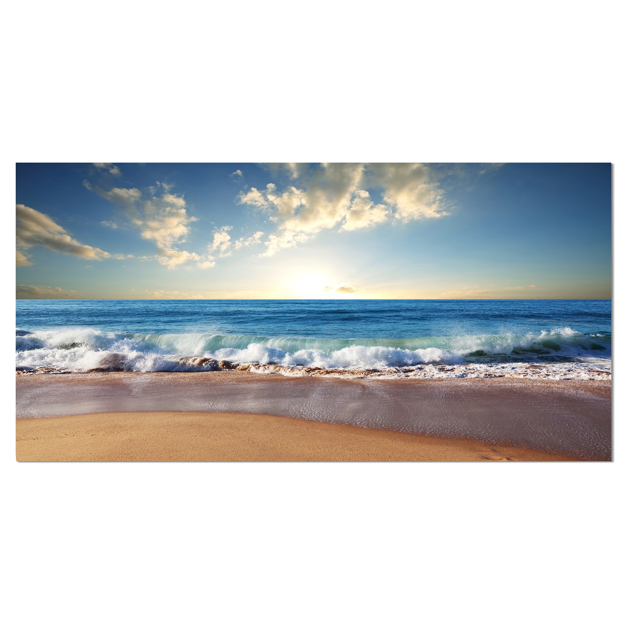 Designart - Sea Sunset - Seascape Photography Canvas Art Print